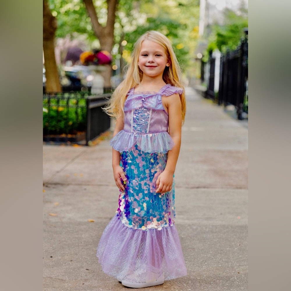 Sparkling Purple and Blue Kids Dance Costume